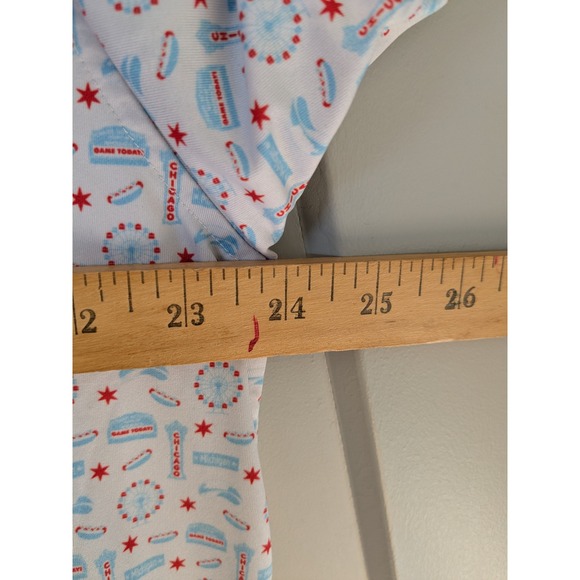 Rhoback Mens XL Polo Shirt Chicago Themed Print Short Sleeve Golf Casual - Picture 7 of 8